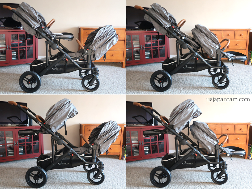 strollair solo single stroller that converts to double tandem